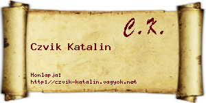 Czvik Katalin névjegykártya